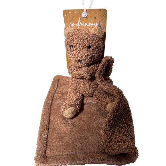 So Dreamy Lovey Baby Blanket 10" x 10" Cozy Security Blankie & Plush Friend - Picture 1 of 6